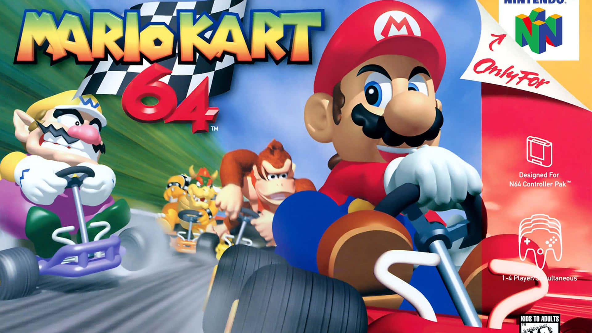 Njutav Spänningen I Racet Med Mario Kart.
