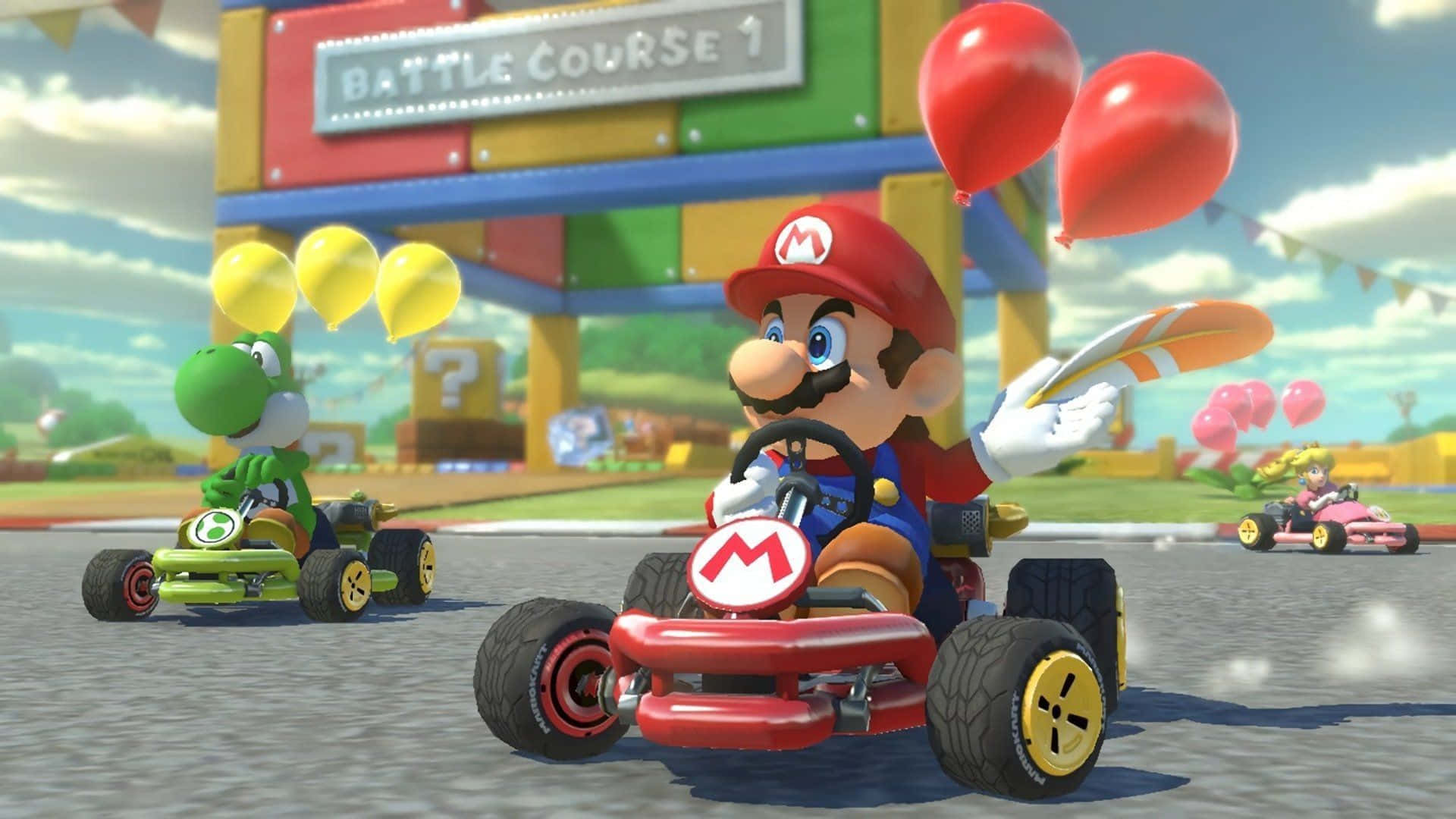 Bereit,los, Los - Nehmen Sie Teil Am Aufregenden Rennspektakel Von Mario Kart!