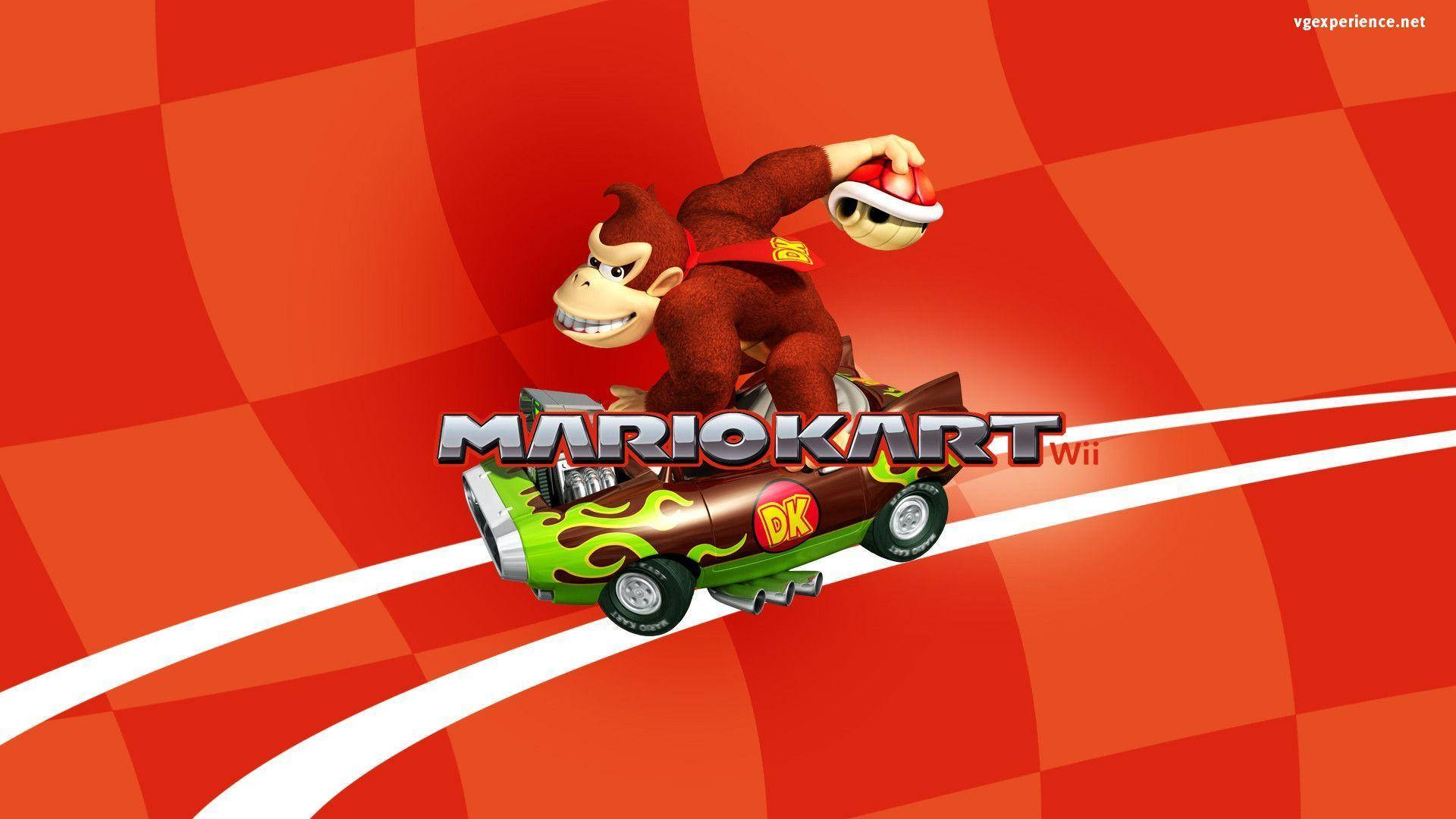 Mario Kart Wii Donkey Kong Riding Flame Flyer Wallpaper