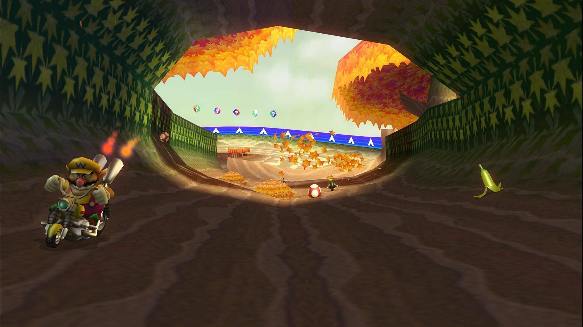 Mario Kart Wii Game Wario DKs Jungle Parkway Wallpaper