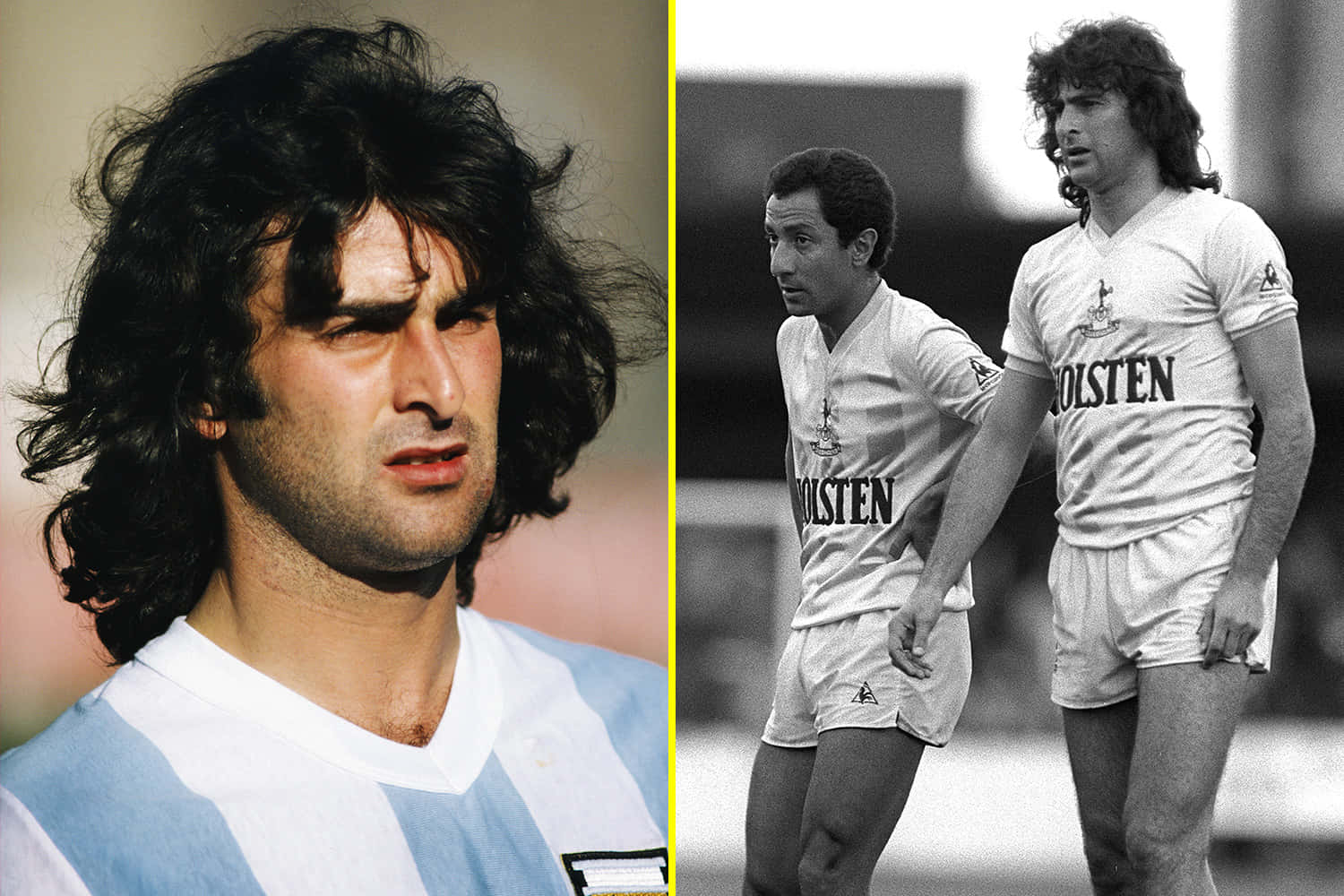 Mario Kempes og Osvaldo Ardiles 1981 Copa Cup-vindende argentinske udtryk tapet baggrund. Wallpaper