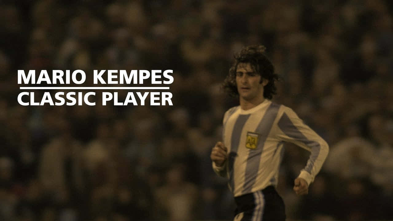 Mario Kempes Classic Player Poster Wallpaper