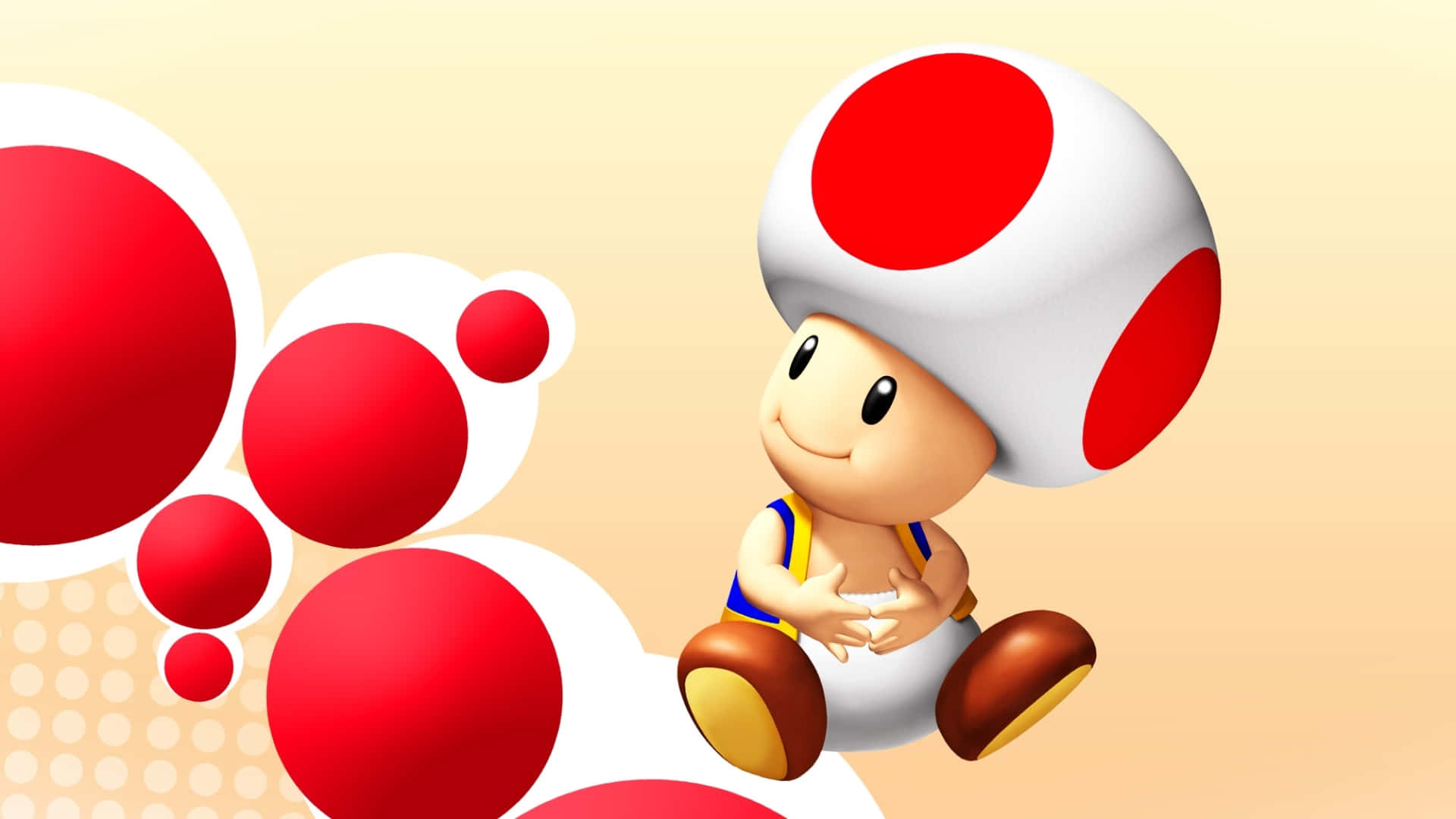 Classic Red Super Mushroom from the Mario Universe Wallpaper