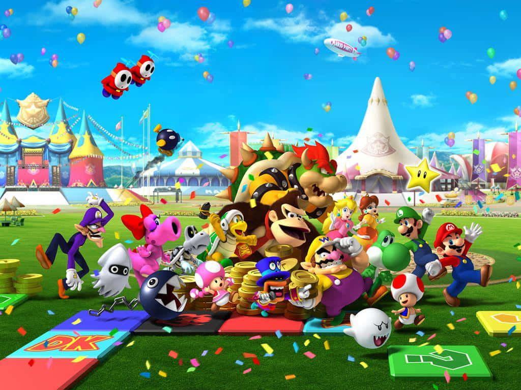 Exciting Mario Party with Friends Wallpaper