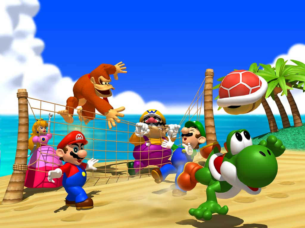 Mario Party Characters Enjoying the Game Wallpaper