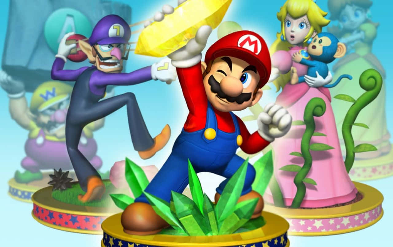 Caption: Exciting Mario Party Gameplay with Friends! Wallpaper