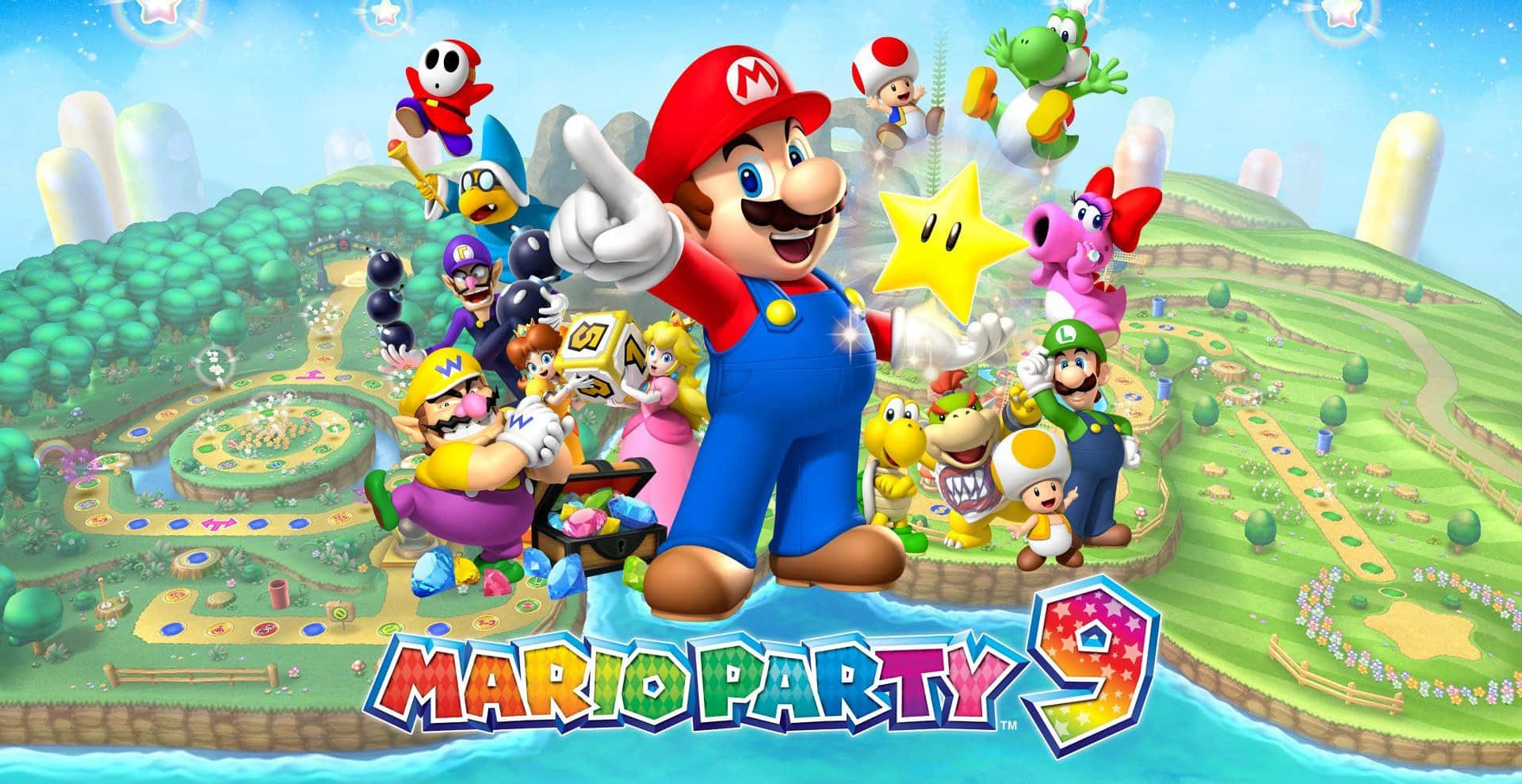 Exciting Mario Party Game Scene Wallpaper