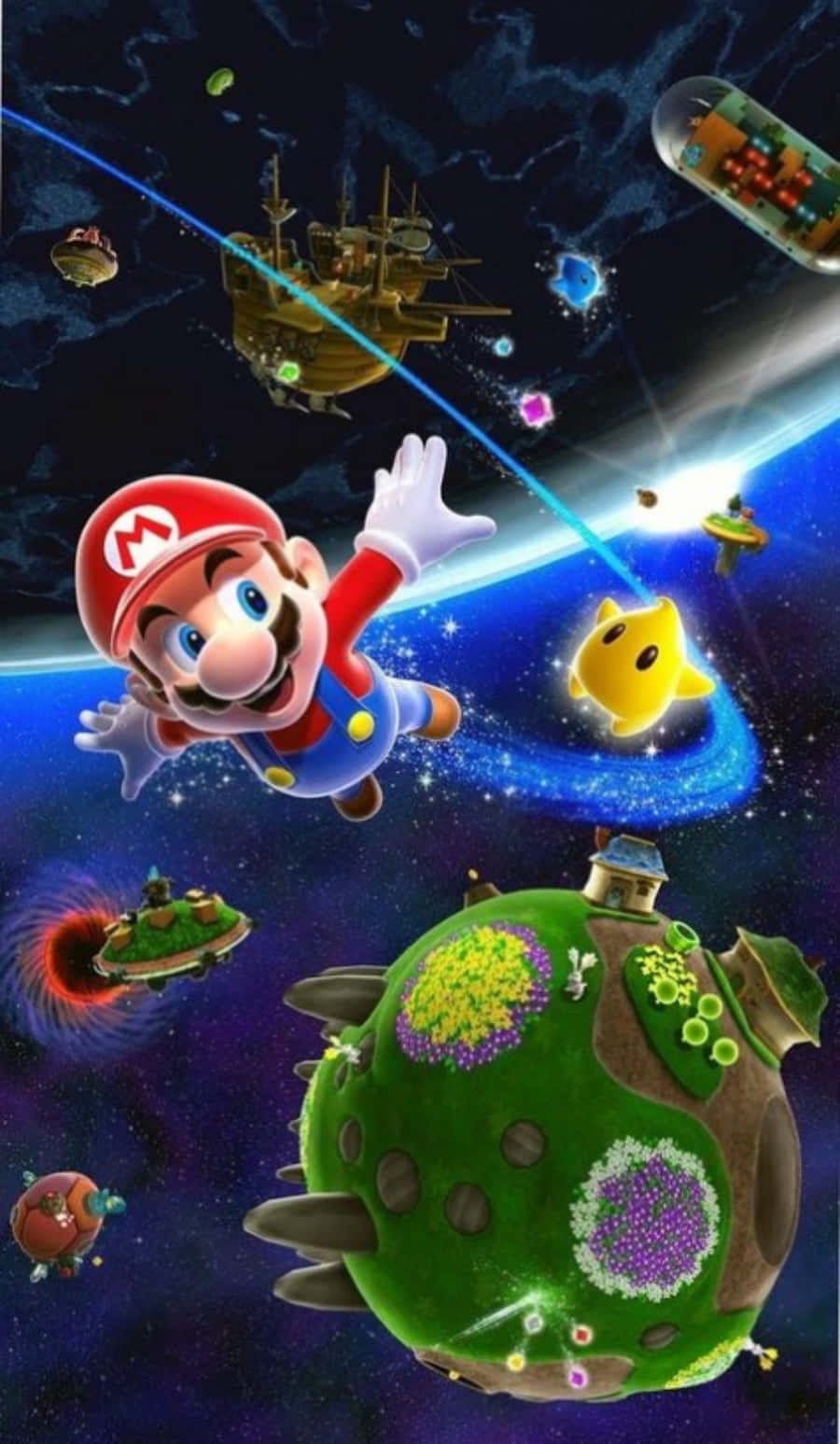 Mario Hopper med glæde i en Mushroom Kingdom Adventure