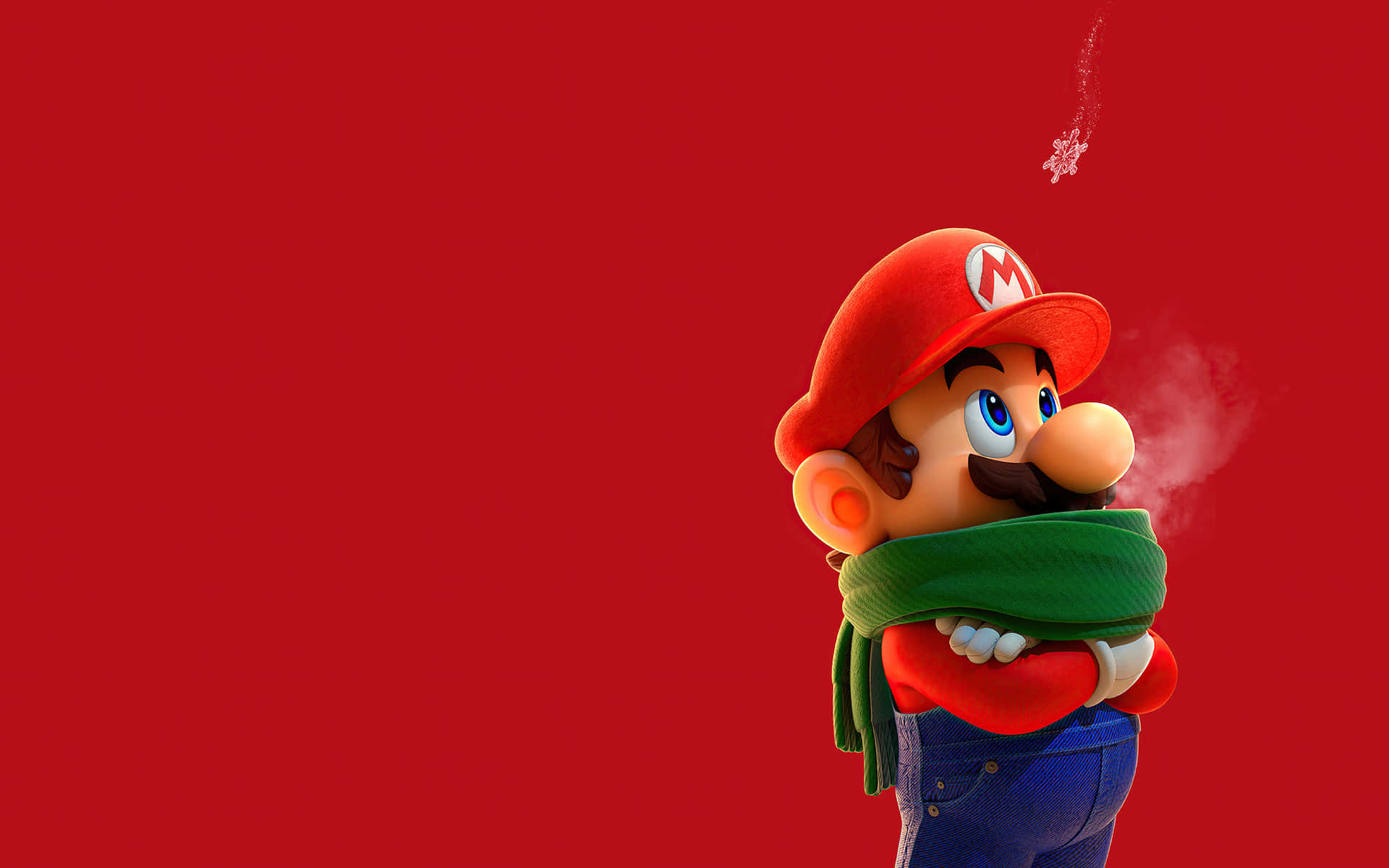 Mario, the beloved plumber, jumps in full excitement!