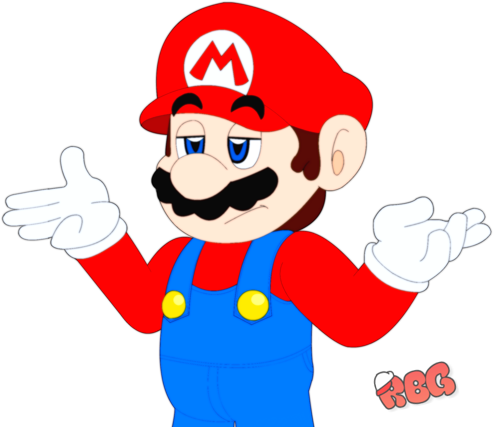 Mario Shrugging Pose PNG