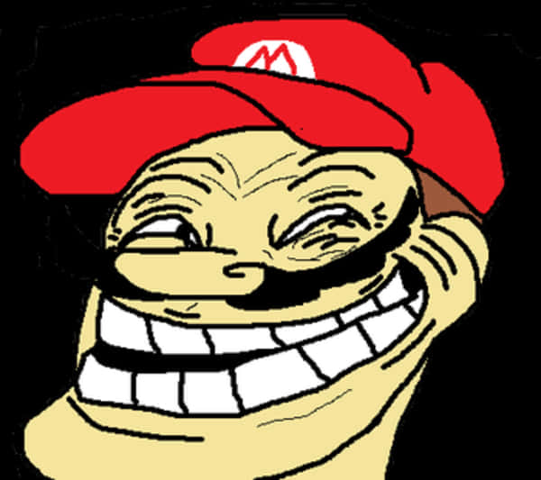 Mario Troll Face Meme PNG