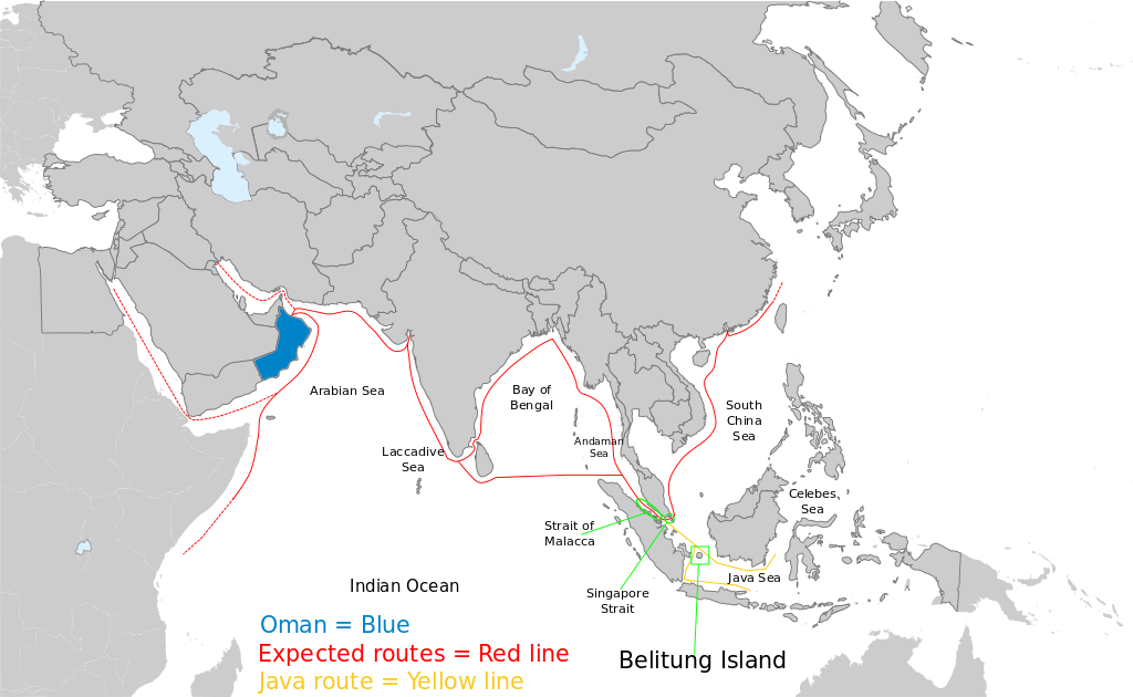 Maritime Routes Asia Map PNG