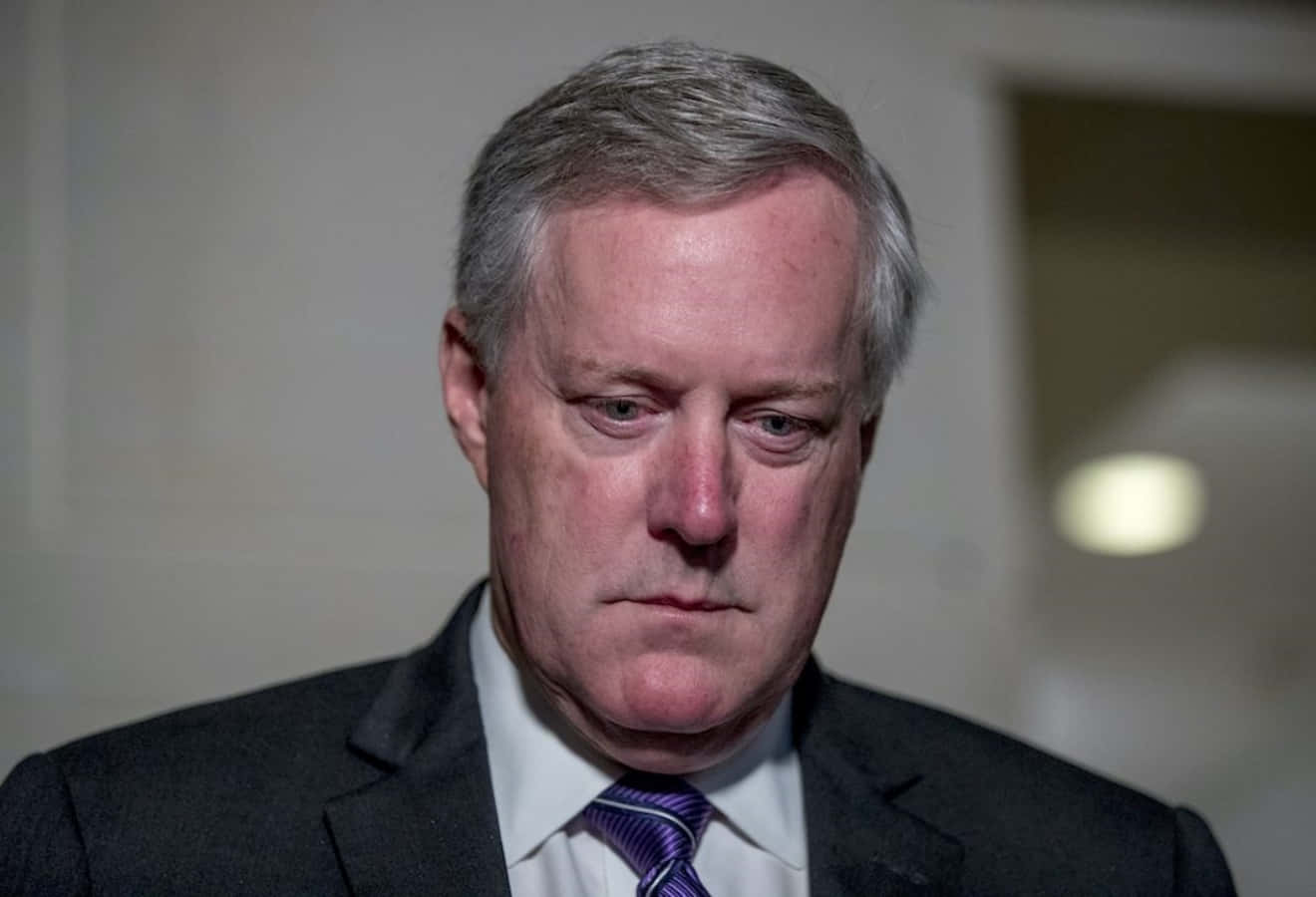 Mark Meadows Standing In Front Of The American Flag Wallpaper