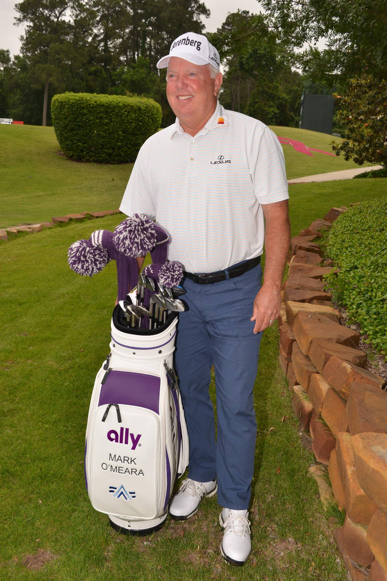Mark O'Meara With Golf Club Bag Wallpaper