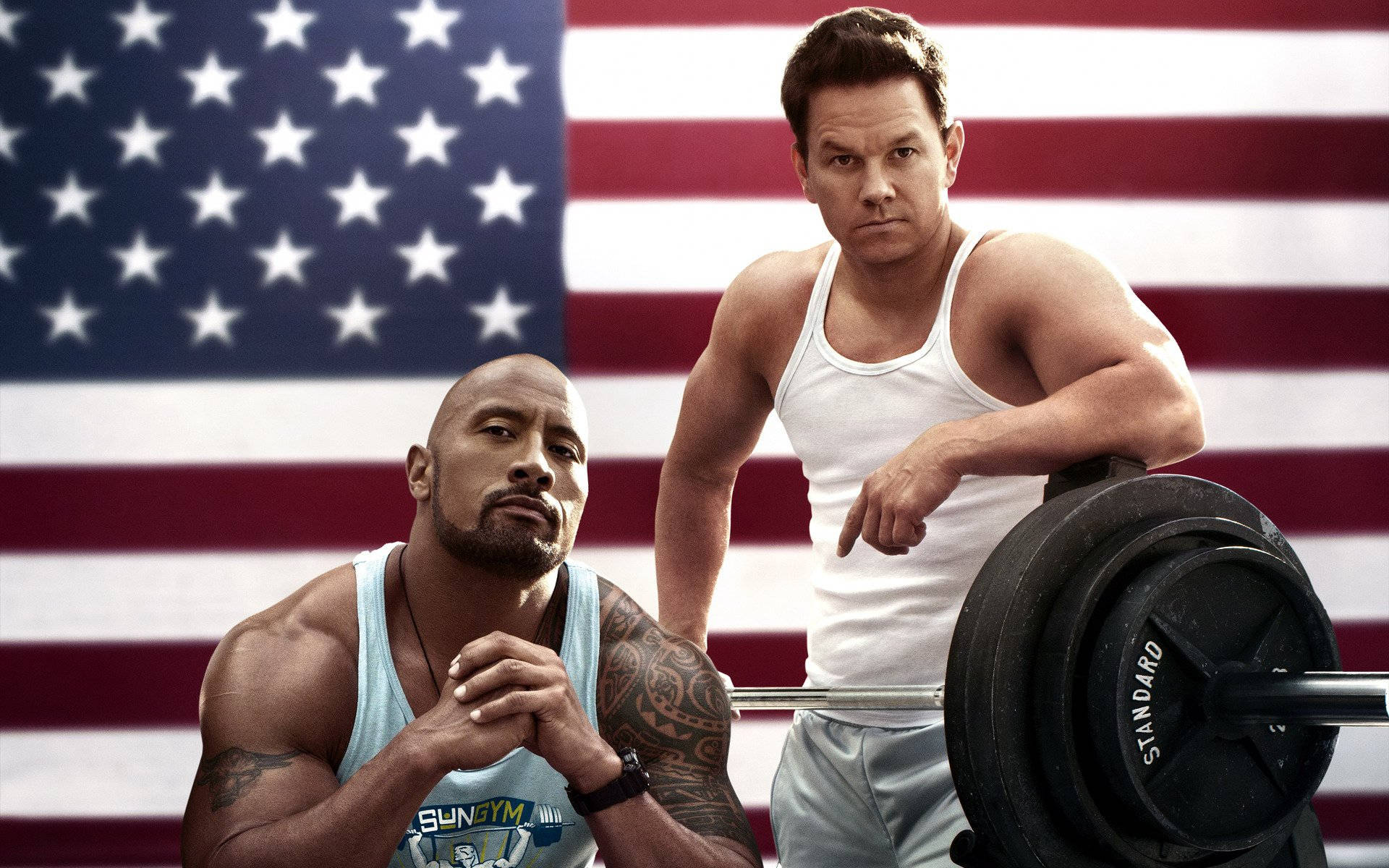Mark Wahlberg And The Rock Wallpaper
