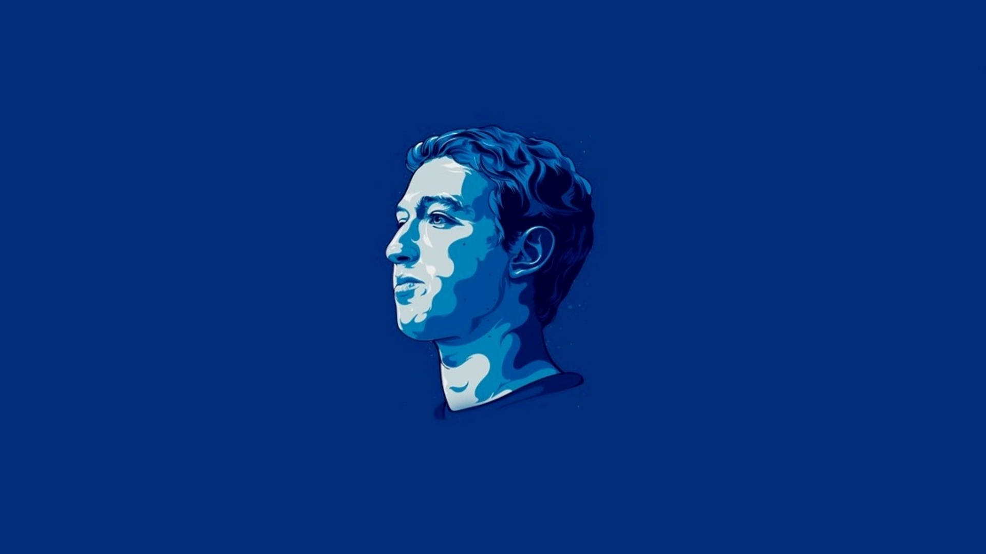 Mark Zuckerberg Blue Vector Art Wallpaper