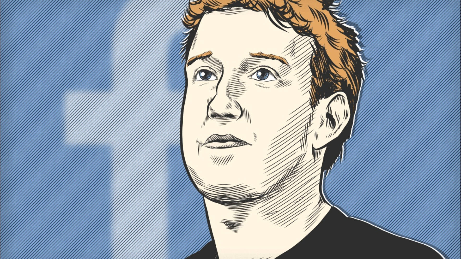 Caricaturade Mark Zuckerberg Fondo de pantalla