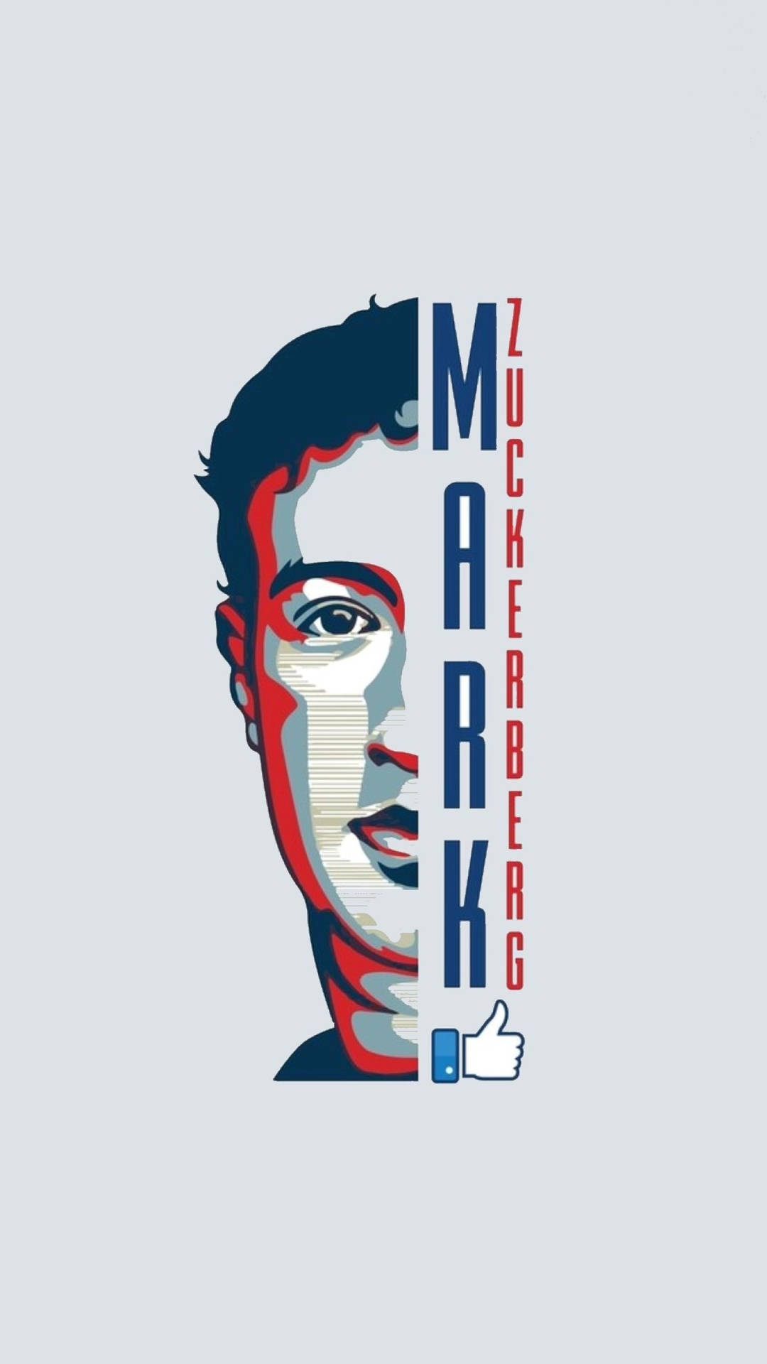 Markzuckerbergs Ansikte Popkonst (computer Eller Mobil Bakgrundsbild) Wallpaper