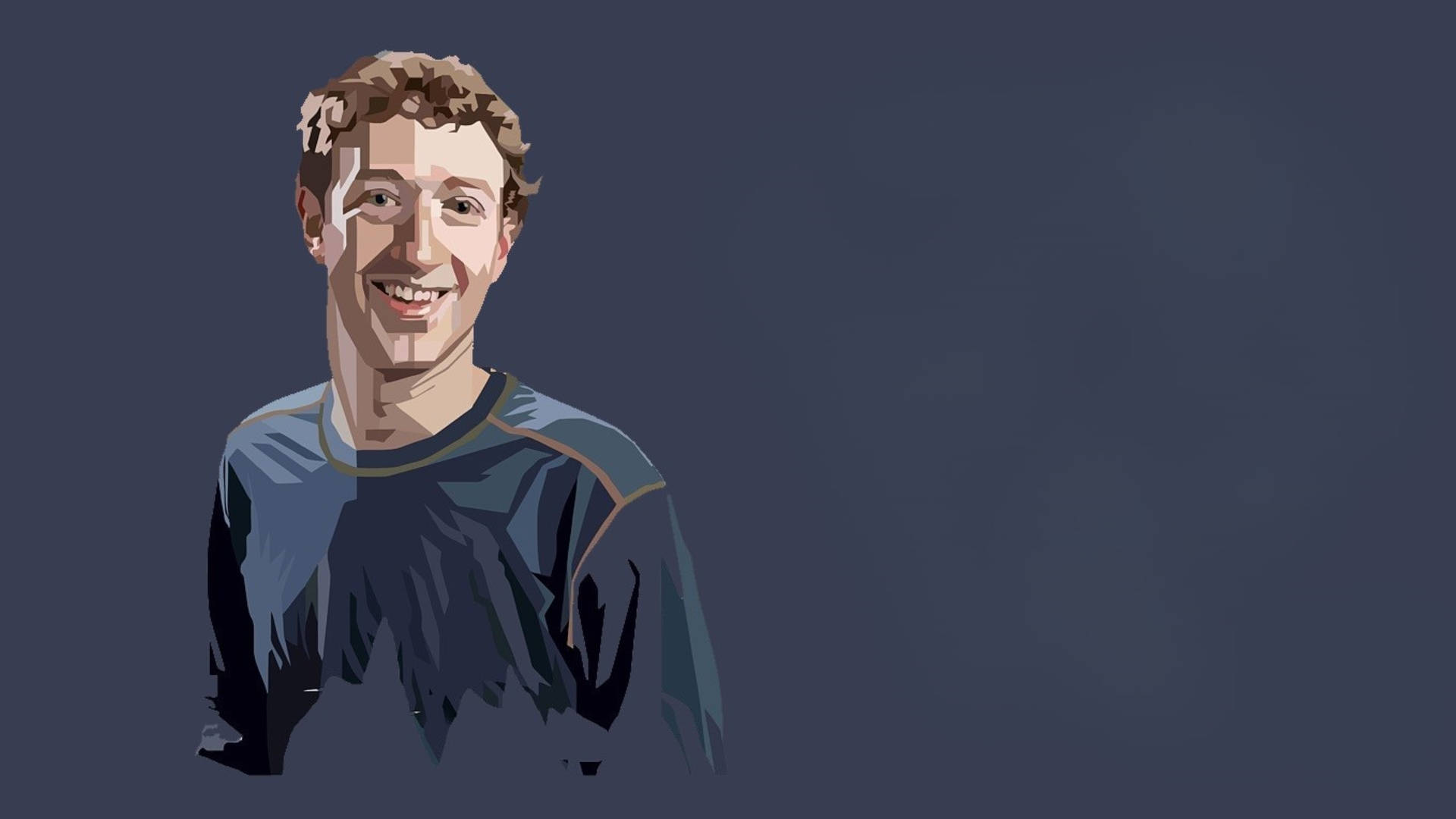 Mark Zuckerberg Grey Vector Wallpaper