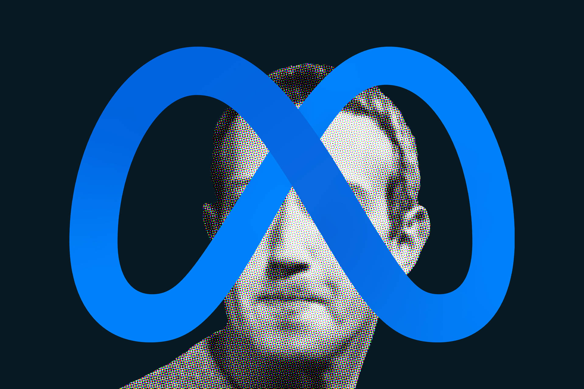 Markzuckerbergs Meta-logotyp. Wallpaper