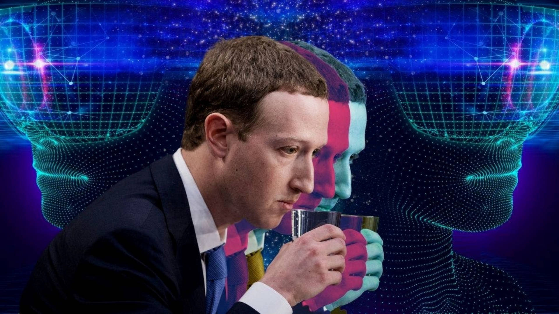 Mark Zuckerberg VR Kunst Wallpaper