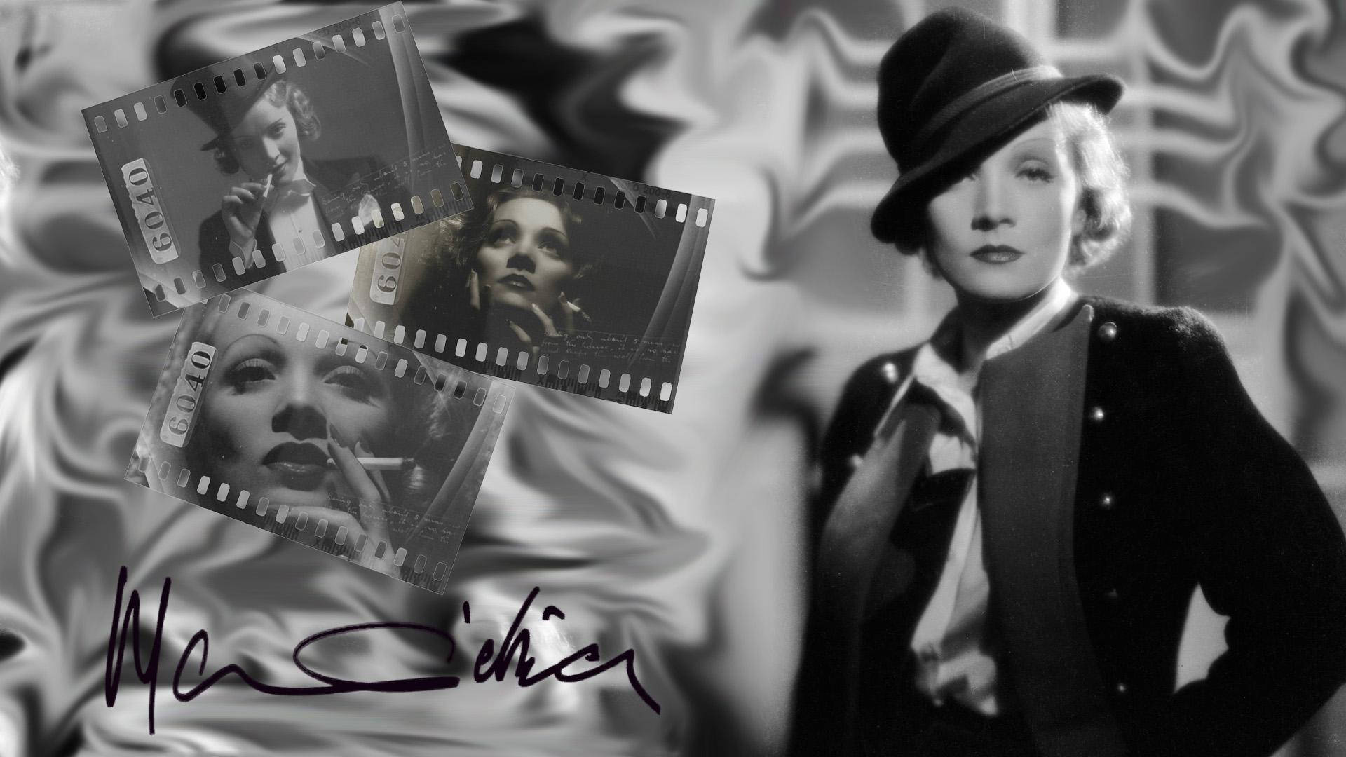 Marlene Dietrich Film Strips Wallpaper