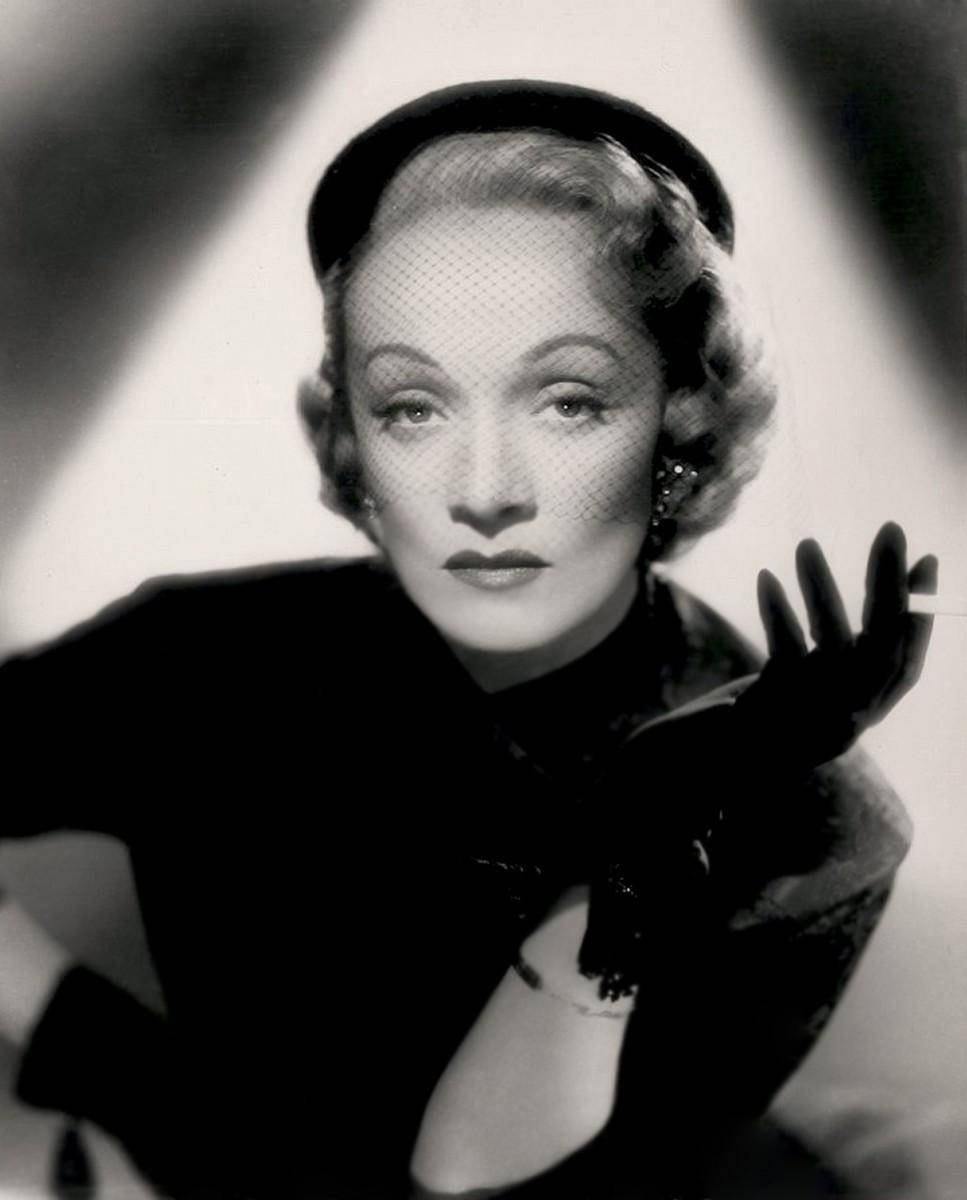 Marlene Dietrich in Mourning Veil Wallpaper