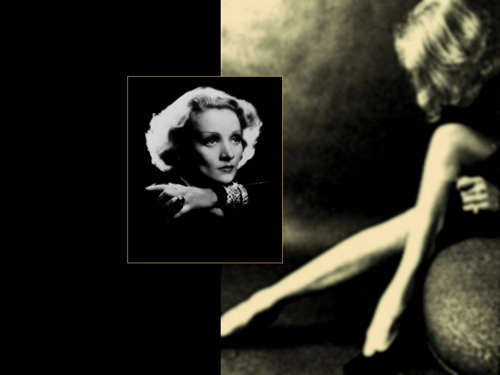 Marlene Dietrich-split-screen. Wallpaper