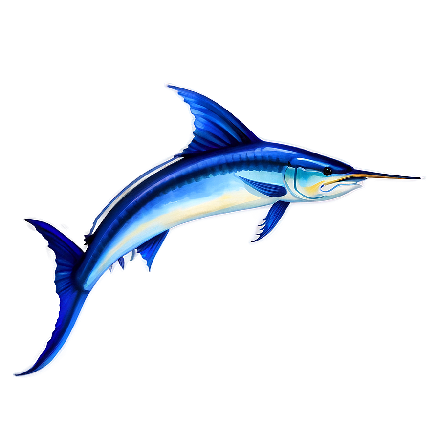 Marlin In Watercolor Png 06242024 PNG