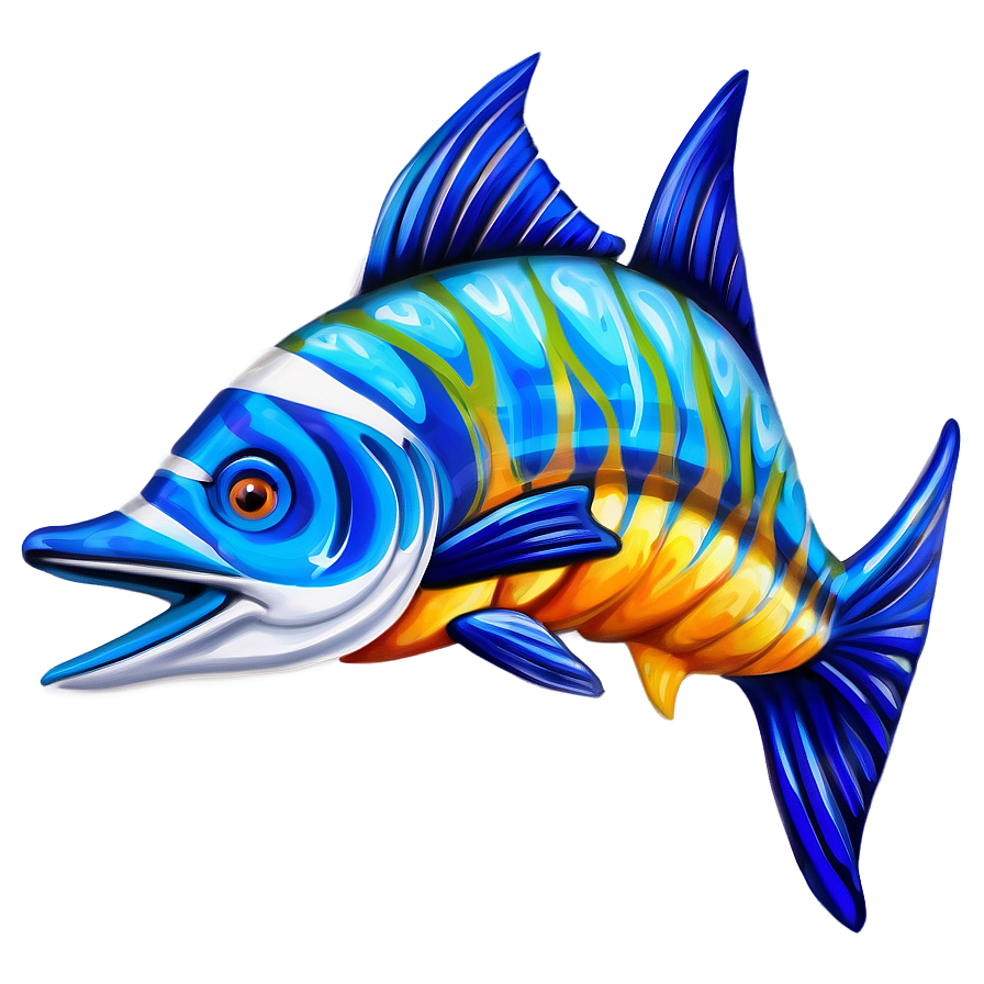 Marlin Jumping Art Png Cdr35 PNG