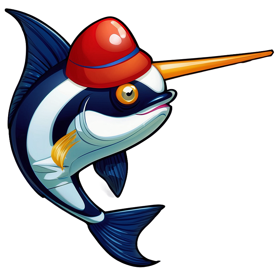 Marlin With Sailor Hat Png 06242024 PNG