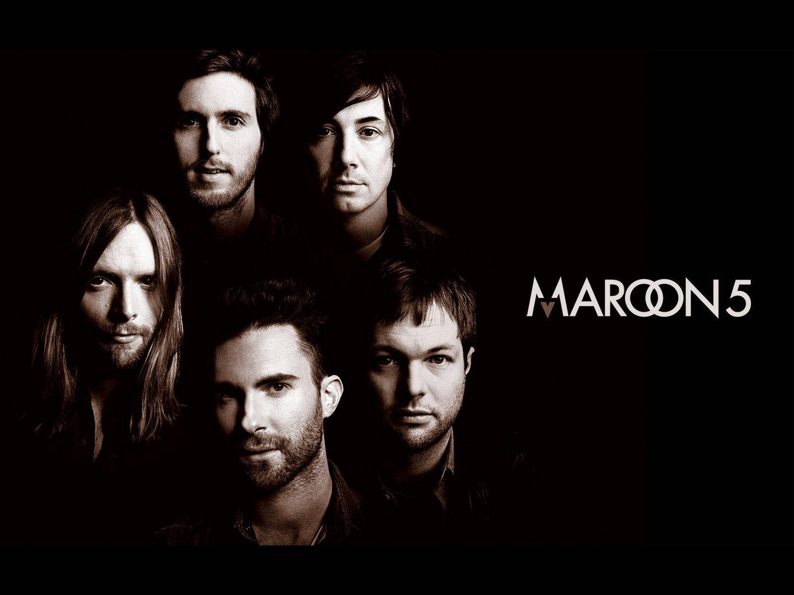 Maroon5 Schwarzer Hintergrund Gesichter Wallpaper