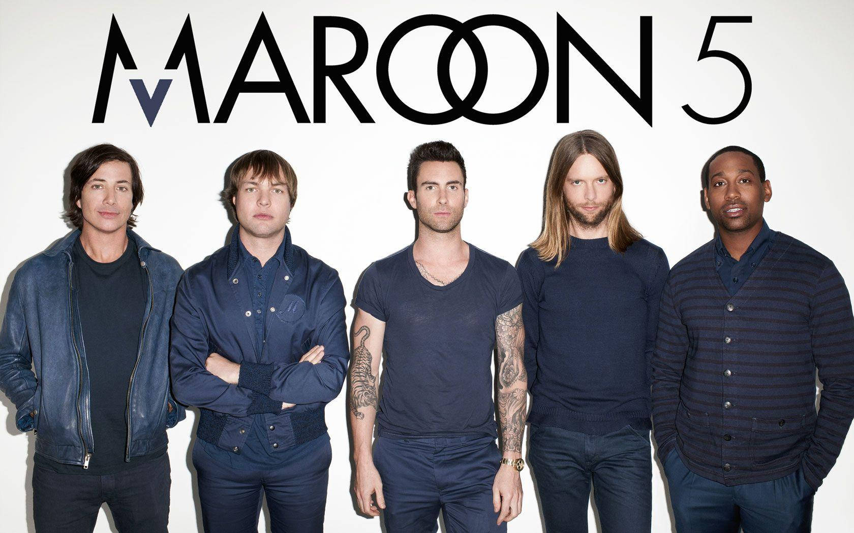 Maroon 5 Black Blue Clothing Background
