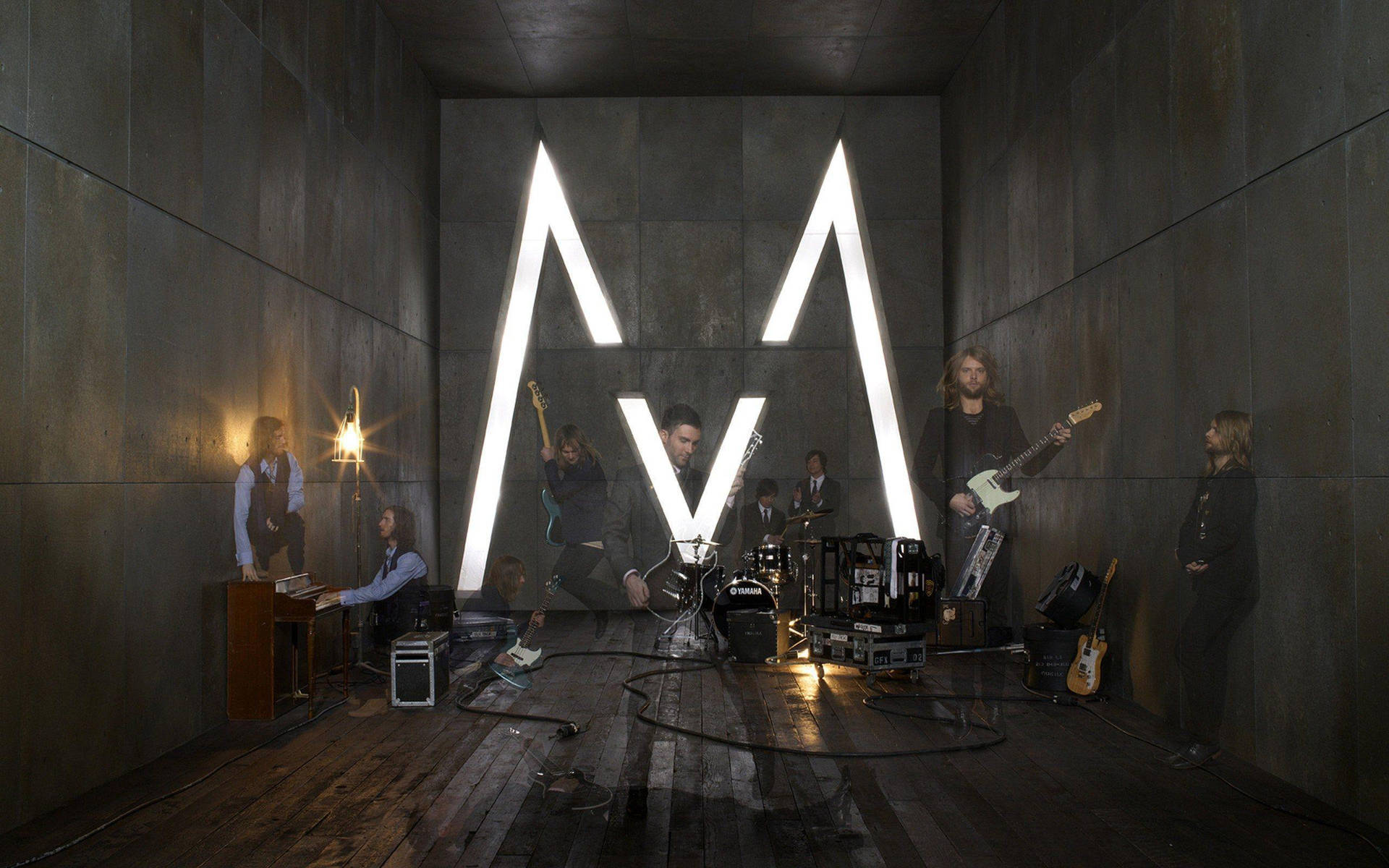 Maroon 5 M optagestudio Blomst Tapet. Wallpaper
