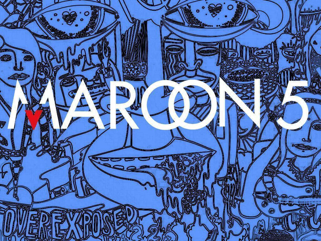 Maroon5 Overexposed Blå Konstverk. Wallpaper