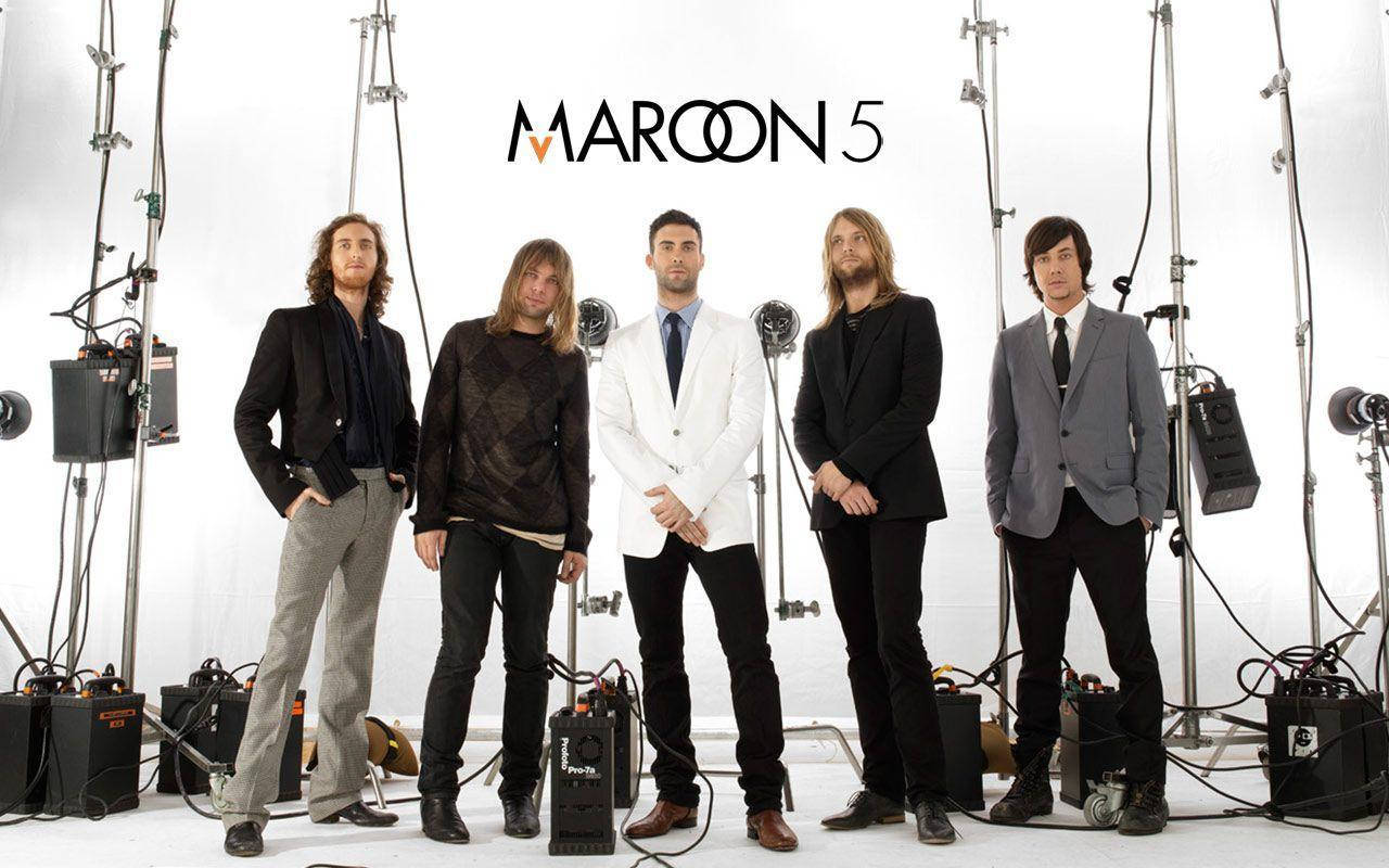 Maroon 5 Stage Instruments Cloudy Sky Wallpaper