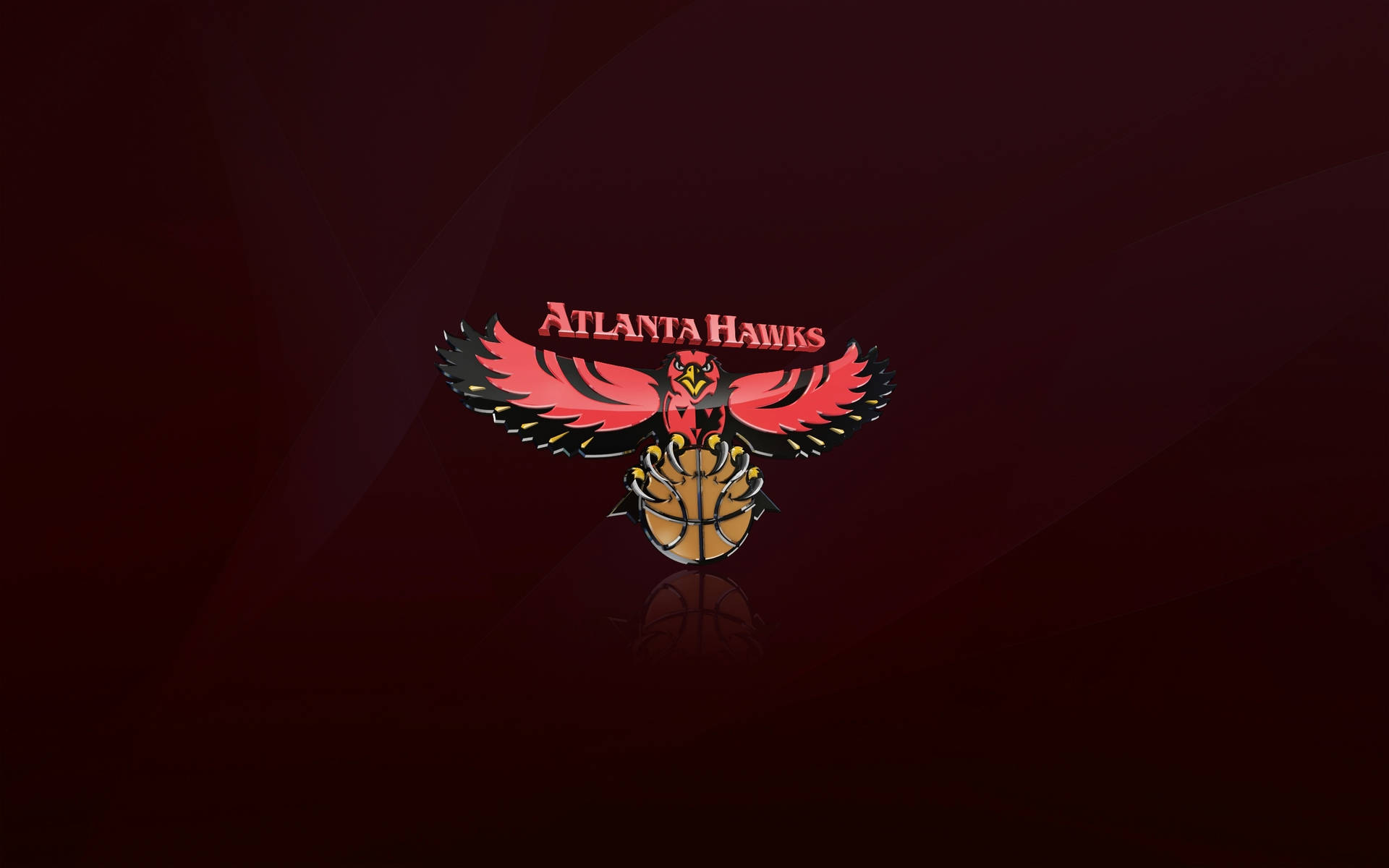 Maroon Atlanta Hawks Logo Wallpaper
