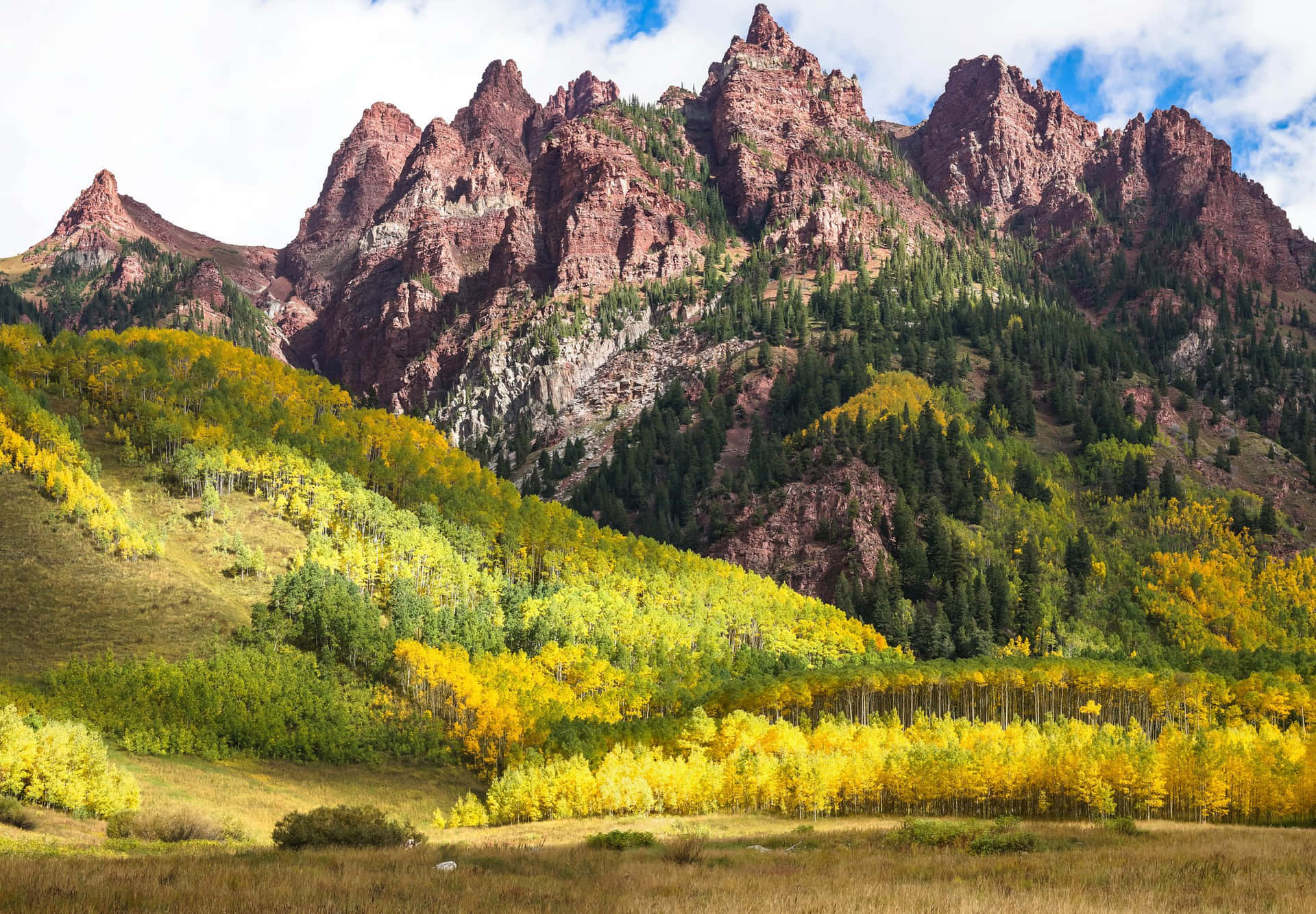 Maroon Bells Colorado Natur Rocky Mountains Wallpaper