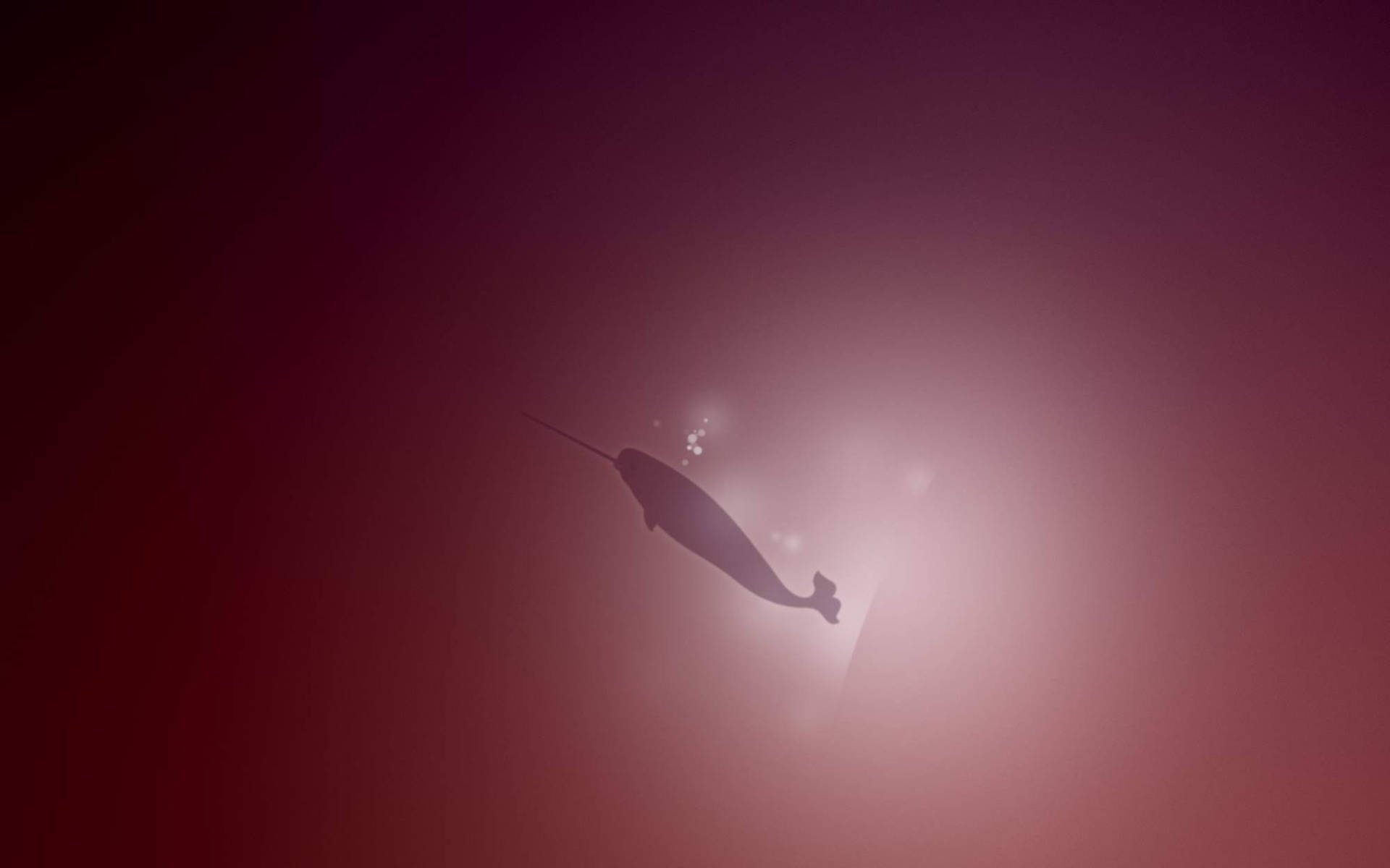 Maroon Narwhal Silhouette