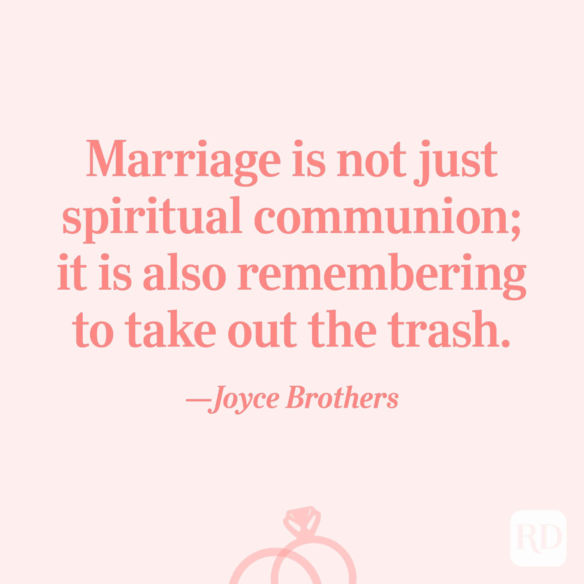 Marriage Communionand Trash Quote Wallpaper