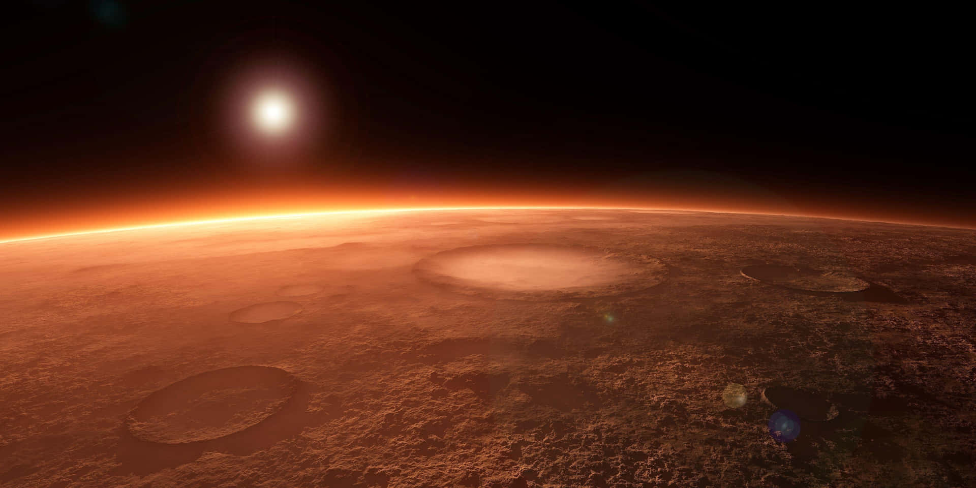"Spectacular Panorama of Red Planet Mars 4K" Wallpaper