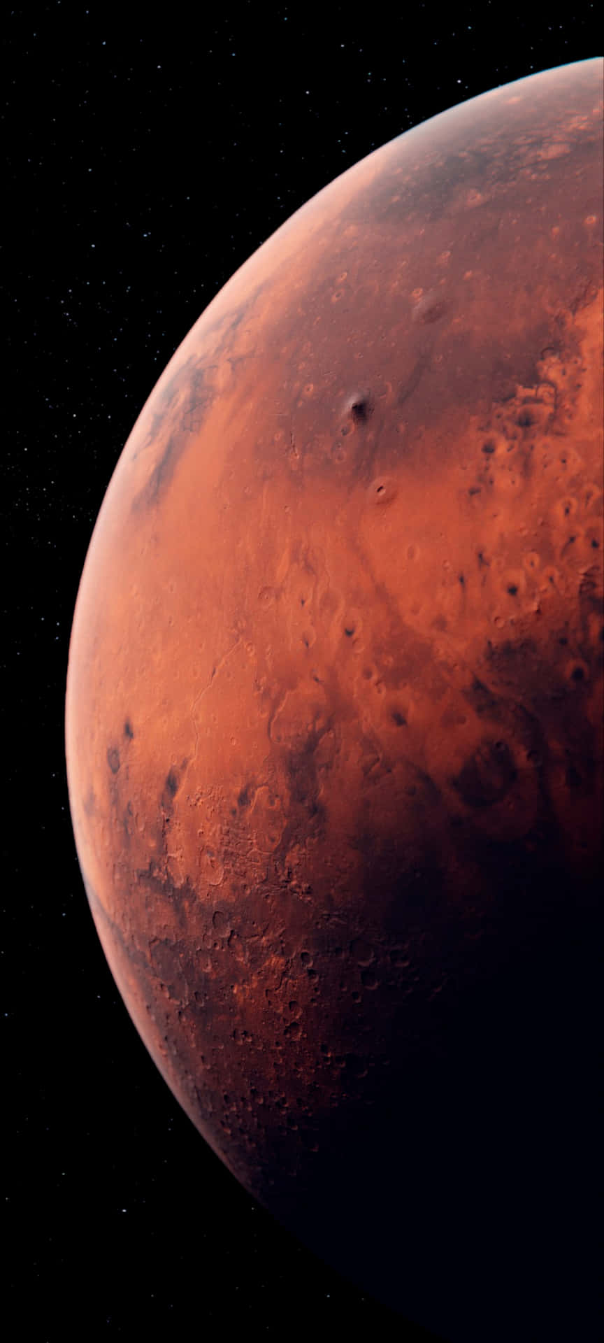 Mystiskutsikt Över Mars Tagna Från Rymden.