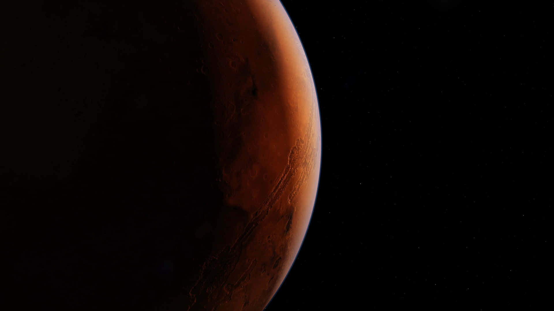 Mars Sabit Dalam Kegelapan 4k Wallpaper