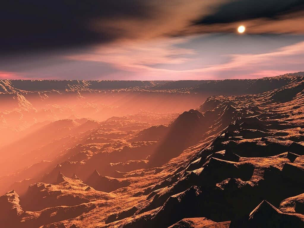 Discover the breathtaking Mars Landscape in HD Wallpaper Wallpaper