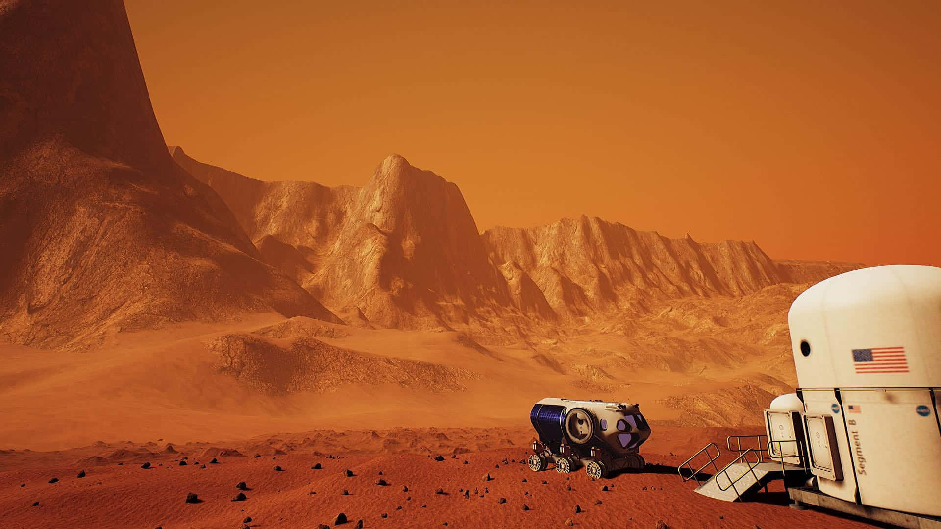 Majestic Mars Landscape Wallpaper