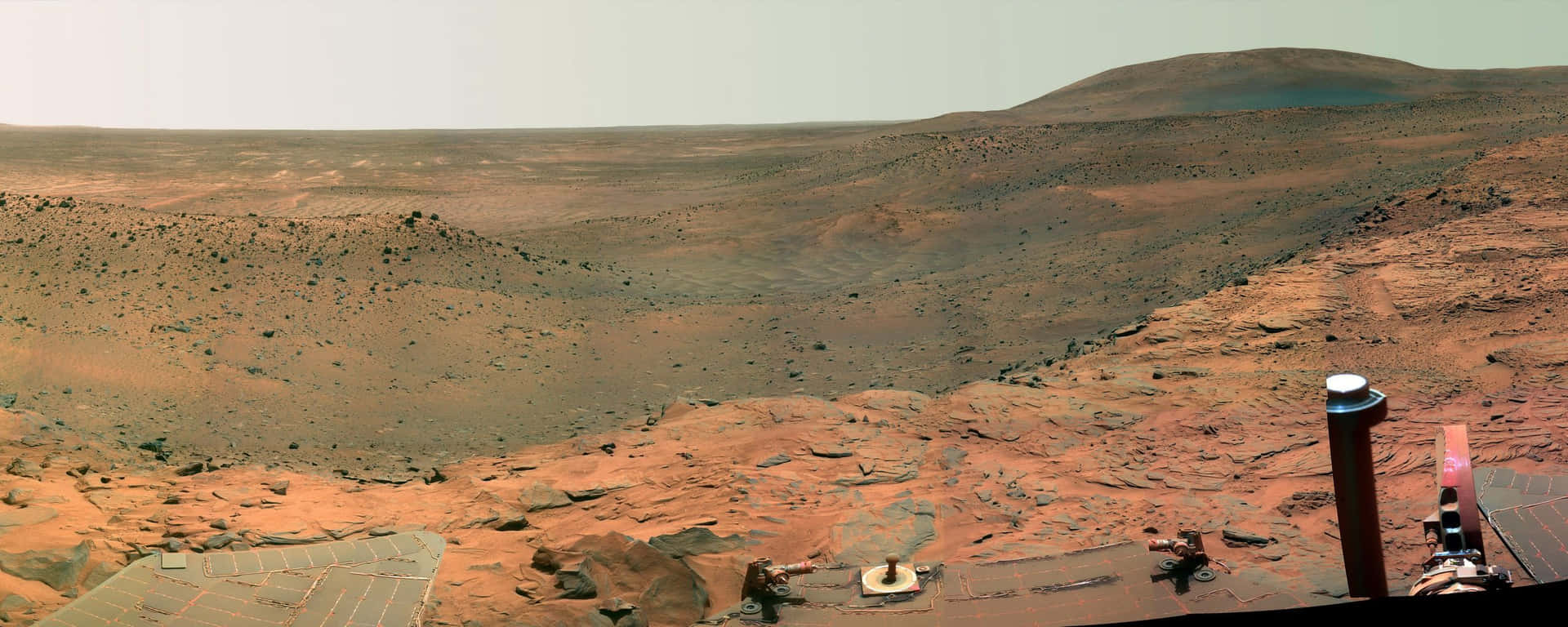 Spectacular Mars Landscape in High Resolution Wallpaper