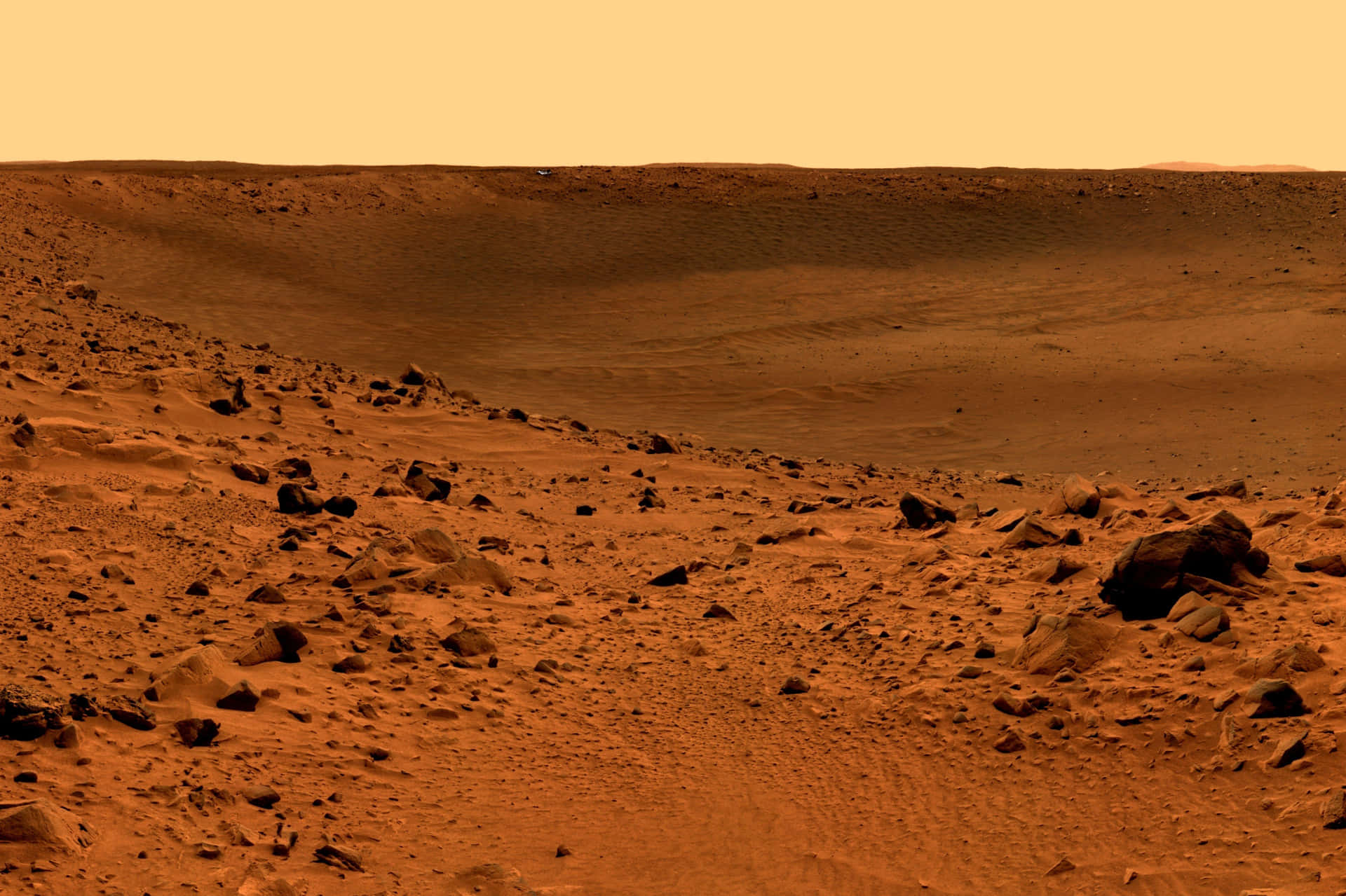 Stunning Mars Landscape at Dusk Wallpaper