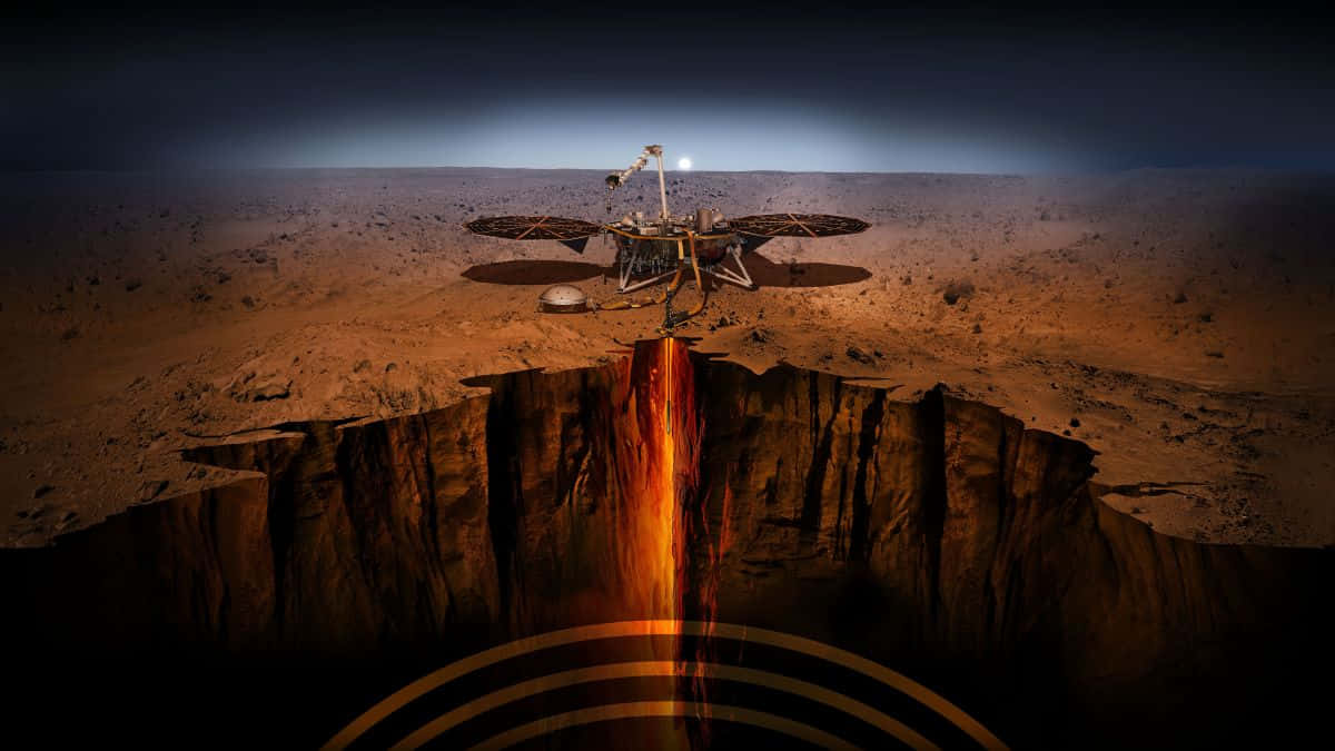 Einblick Auf Den Geheimnisvollen Roten Planeten Mars