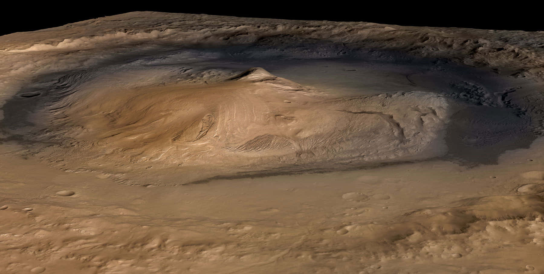 Einspektakulärer Blick Auf Die Oberflächenmerkmale Des Mars