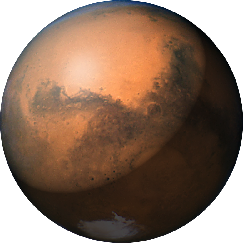 Mars Planet Detailed View PNG